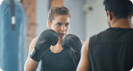 Entrainement boxe en salle