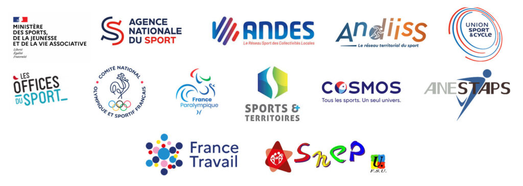 Logos partenaires engagés dans la Journée des Métiers du Sport